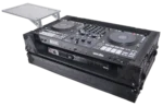 ProX ATA flight case for RANE Four DJ controller with wheels and 1U rack space, side profile view