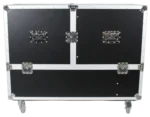 ProX ATA flight case interior detail showing protective foam padding and speaker mounting hardware