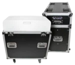 ProX ATA flight style road case 30 inch aluminum 8mm truss base plates front view