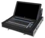 ProX ATA flight case for Waves eMotion LV1 digital audio mixer with doghouse compartment and caster wheels