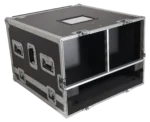 ProX ATA flight case for Waves eMotion LV1 mixer with doghouse compartment and caster wheels dimensional specifications