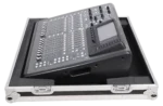 ProX ATA flight case for Behringer X32 Compact mixer showing protective latch and hardware detail