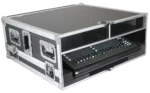 ProX ATA flight case for Behringer X32 Compact mixer with doghouse compartment dimensional diagram specifications