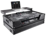 ProX ATA flight case for Pioneer XDJ-XZ DJ controller with laptop shelf and wheels, black