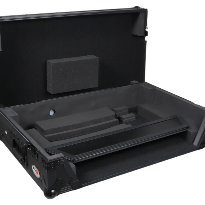 ProX ATA flight case for Pioneer XDJ-RX3 DDJ-REV5 DJ controller with wheels and rack space side profile