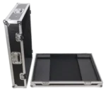ProX ATA flight case for Yamaha MGP24X digital mixer showing caster wheel and hardware detail