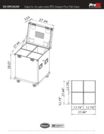 ProX ATA road case rear panel with handles and latch mechanisms for ETC Source Four Par lighting fixtures
