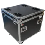 ProX ATA utility flight case showing heavy-duty casters and locking mechanisms detail view
