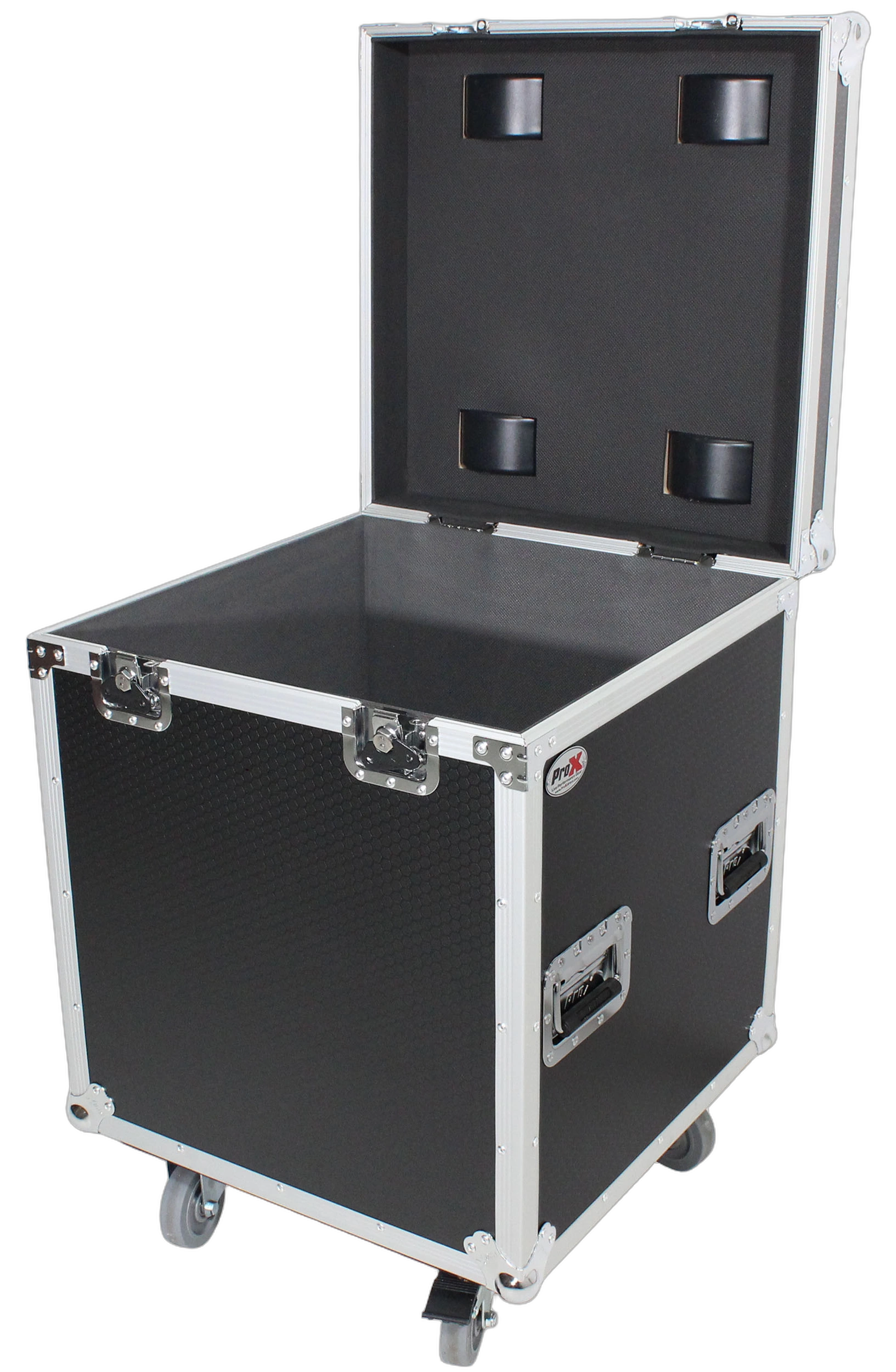 ProX ATA Utility Flight Case with 4 Inch Casters ProX ATA utility flight case with heavy-duty construction and 4-inch casters, front view