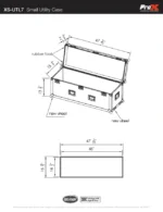 ProX ATA utility flight case dimensional diagram showing 48x16x16 inch exterior measurements and specifications