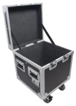 ProX ATA utility flight case with heavy-duty construction, 4-inch casters, and black exterior finish