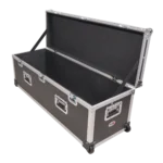 ProX ATA utility flight case with low profile wheels, 48x16x16 inch exterior, front view