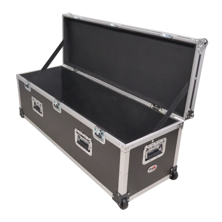 ProX ATA utility flight case with low profile wheels, 48x16x16 inch exterior, front view