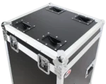 ProX ATA utility flight case rear panel showing handle and caster mounting points