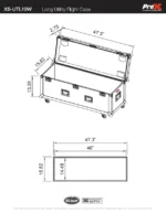 ProX ATA utility flight case rear panel showing handle and caster wheel configuration