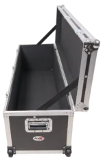 ProX ATA utility flight case rear panel showing handle and wheel assembly details