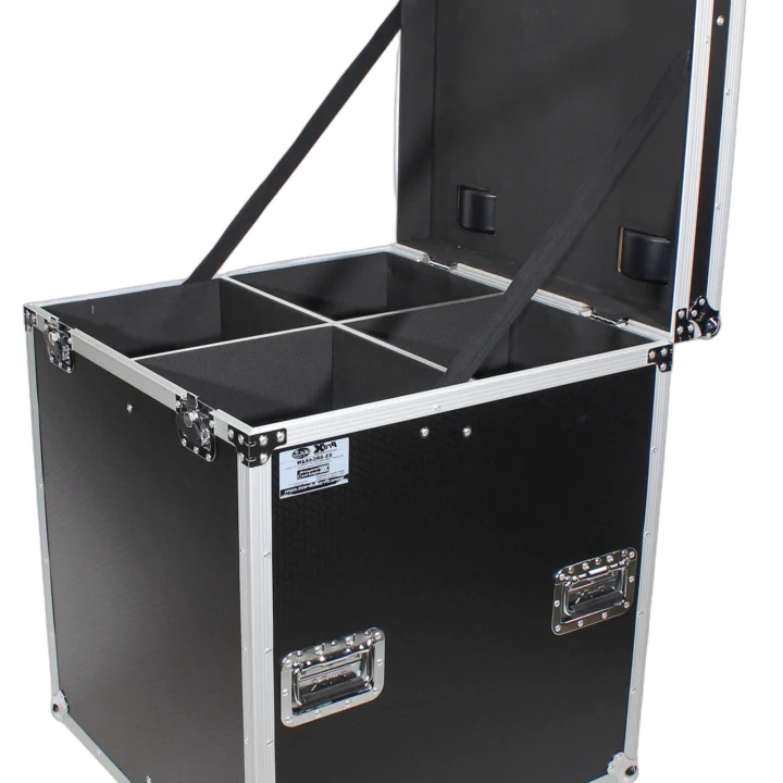 ProX ATA utility road case designed for four ETC Source Four Par Cans ellipsoidal lighting fixtures with protective interior