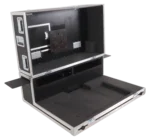 ProX flight case for BlackMagic ATEM 2ME production mixer showing control panel detail and connectors