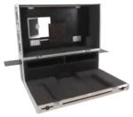 ProX flight case for BlackMagic ATEM 2ME production mixer with dimensional specifications and measurements