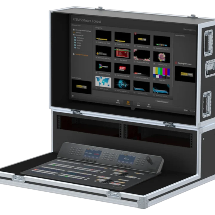 ProX flight case for BlackMagic ATEM 2ME production mixer with protective foam interior and professional hardware