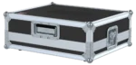 ProX flight case for Blackmagic ATEM Television Studio Pro 4K mixer, side view showing handles and protective padding