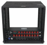 ProX BLAQ Series 10U rack case with 14-inch depth, polyurea coated black finish, front-facing view