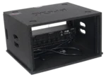 ProX BLAQ Series 6U rack case 14 inch deep polyurea coated side view