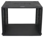 ProX BLAQ Series 8U vertical amp rack case 14 inch deep dimensional diagram with measurements