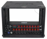 ProX BLAQ Series 8U rack case showing polyurea coated protective surface texture and durability
