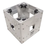 ProX block connector for 12 inch bolted truss system showing mounting hardware and connection points