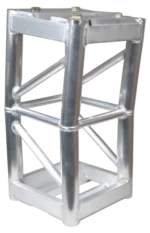 ProX 7 degree 12 inch bolt plate box truss segment front view showing aluminum construction