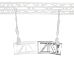 ProX 12 inch bolt plate box truss segment with 12 degree angle connector detail