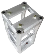 ProX 12 inch bolt plate box truss segment with 7 degree angle connector detail view