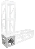 ProX BoltX 6 way 12 inch flushed corner block bolted professional box truss MK2 in stage setup application