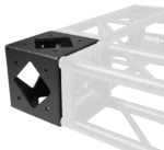 ProX BoltX 6 way 12 inch flushed black corner block bolted professional box truss MK2 in lifestyle setup