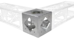 ProX BoltX 6 way 12 inch box truss flushed corner block bolted connection detail close-up