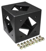 ProX BoltX 6 way 12 inch flushed black corner block bolted professional box truss MK2 detail view