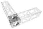 ProX BoltX 6 way 12 inch flushed corner block bolted professional box truss MK2 in event stage setup