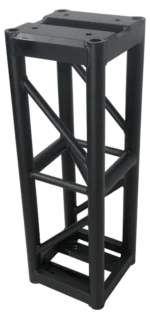 ProX BoltX black bolted box truss segment installed in professional stage rigging application