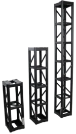 ProX BoltX black bolted box truss segment rear panel showing connection points and structural details