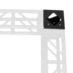 ProX BoltX 6 way 12 inch flushed black corner block bolted truss MK2 in professional stage application