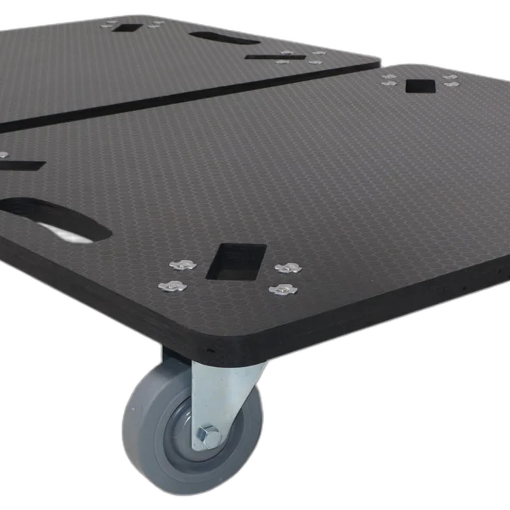 ProX set of two caster boards with four inch industrial grade wheels for equipment transport