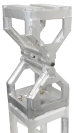 ProX center pivot hinge bolted truss variable corner articulating block dimensional diagram with measurements