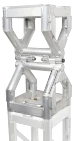 ProX center pivot hinge bolted truss variable corner articulating block in professional stage setup