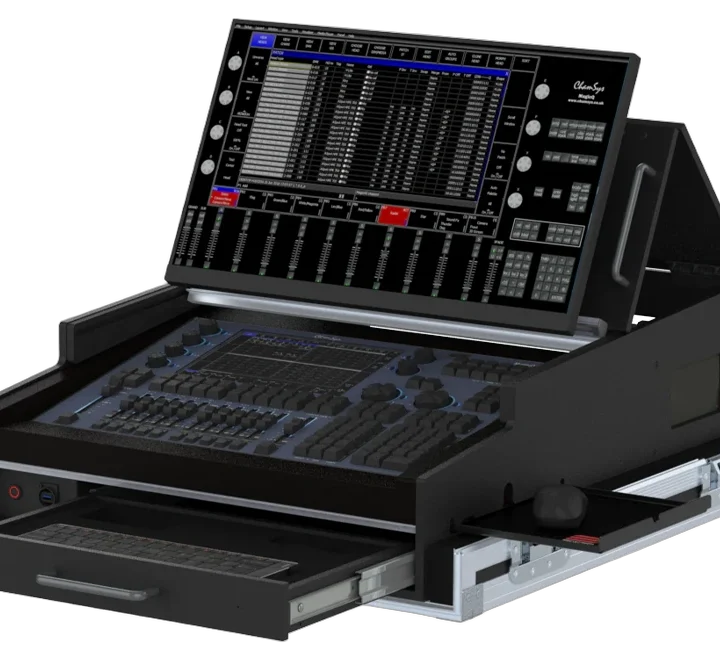 ProX flight case for ChamSys MagicQ Compact Connect lighting controller, front view with protective exterior
