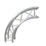 ProX 9.84 foot circular square box truss with four 90-degree segments assembled for event staging