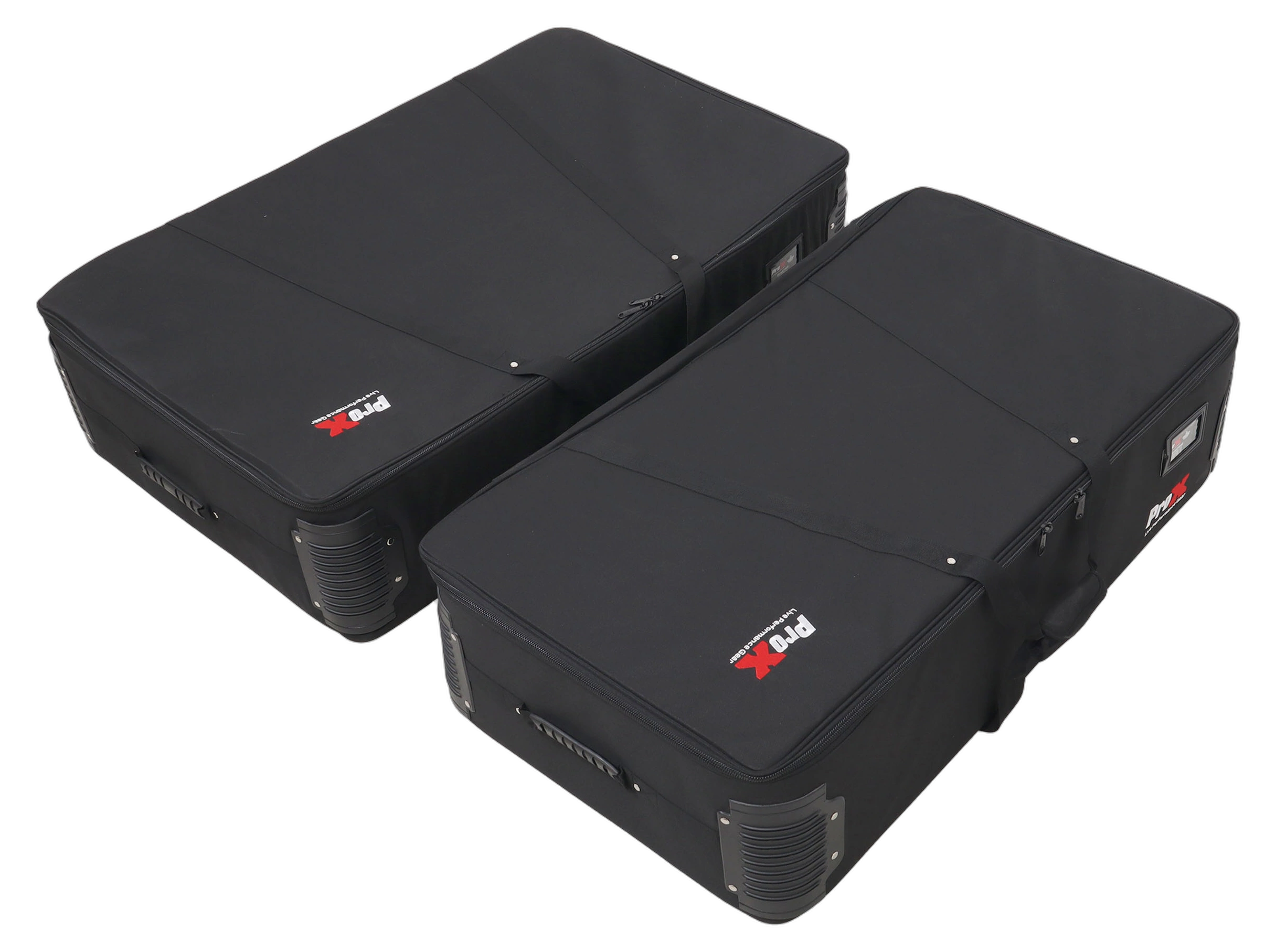 ProX Padded Carrying Travel Bags DJ Podium Detail ProX padded carrying travel bags for DJ Control Tower podium, showing protective padding and zipper detail