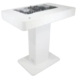 ProX Control Tower DJ podium dimensional diagram specifications measurements white finish