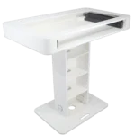 ProX Control Tower DJ podium dimensional diagram specifications measurements white finish