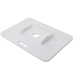 ProX Control Tower DJ podium dimensional diagram showing width depth height measurements white finish